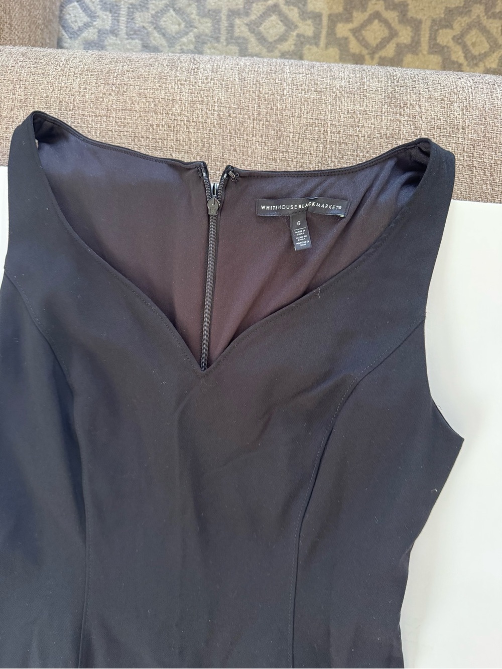 White House Black Market Black Ruffle-Hem Midi Dress - Picture 4 of 6